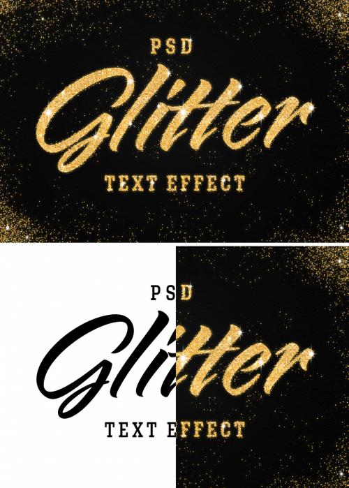 Glitter Text Effect Mockup - 405310699