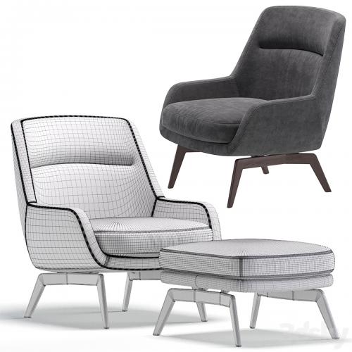 Minotti BELT Armchair by Rodolfo Dordoni