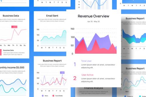 Line Chart UI Kit Figma