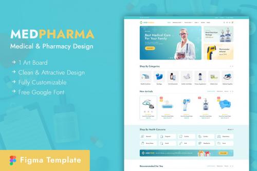 MedPharma - Medical & Pharmacy Figma Template