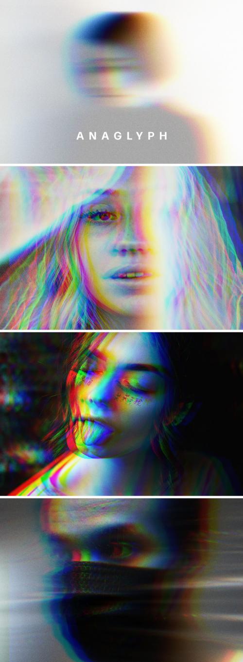 Stereo Anaglyph Mockup Effect - 405930322