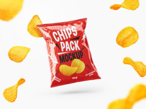 Potato Chips Packaging Mockup
 - 407052927