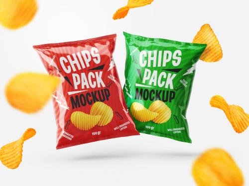 Potato Chips Packaging Mockup
 - 407053365