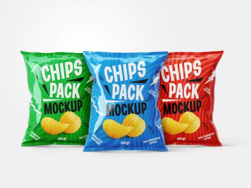 Potato Chips Packaging Mockup
 - 407053646