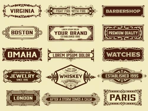 Set of Vintage Banners - 407273772