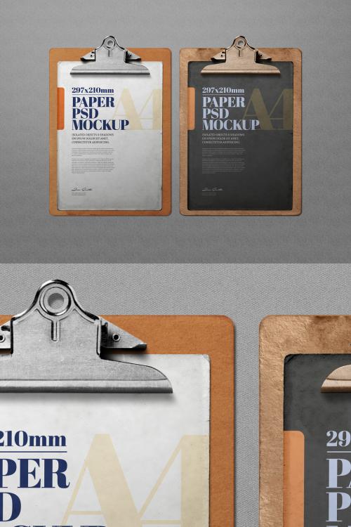 Clipboard Mockup A4 Vintage Old Scene - 407304914