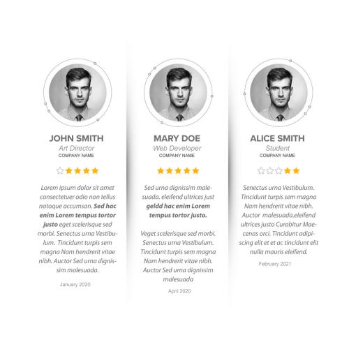 Testimonials Review Section Layout - 407492878