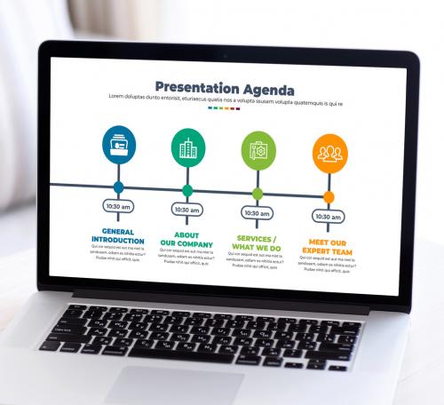 Presentation Agenda Infographic with Growth Cycle - 407510641