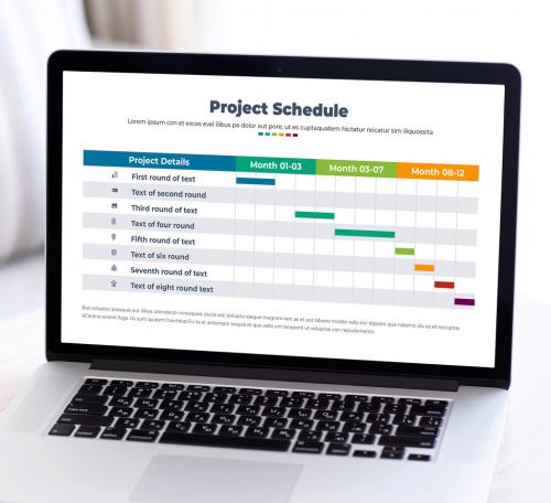 Project Schedule with Monthly Table - 407510673