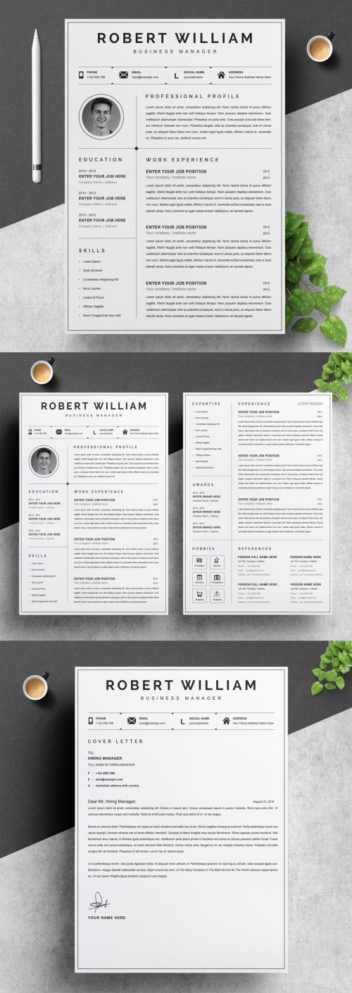 Professional CV, Resume Layout - 407738001