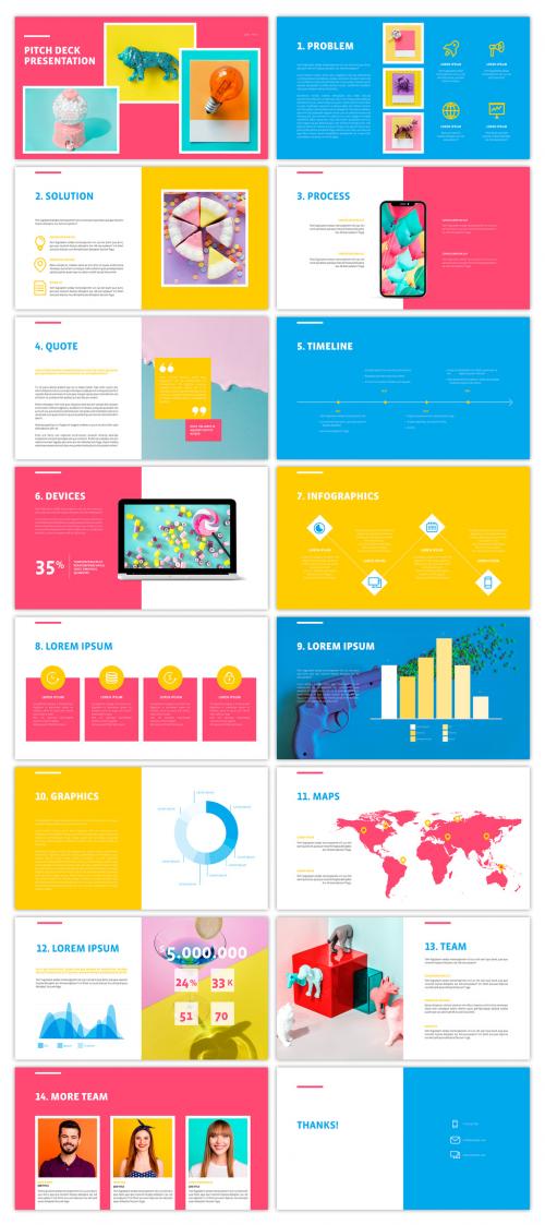 Colorful Business Pitch Deck Layout - 408361698