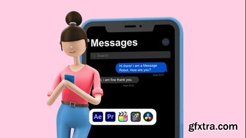 Videohive Explainer Girl Messages 50622896