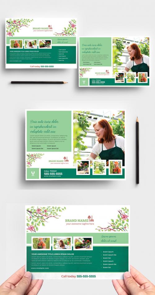 Green Garden Service Flyer Layout - 408839505