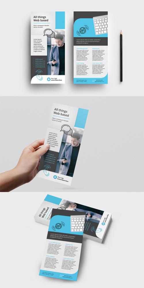 Blue Template Flyer Web Design  - 408842536