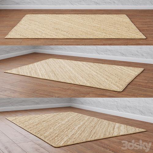 Natural Diagonal Braided Jute Rug