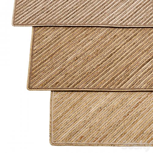 Natural Diagonal Braided Jute Rug