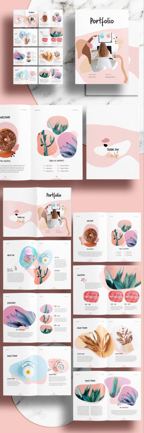 Pink Portfolio Layout - 409068298