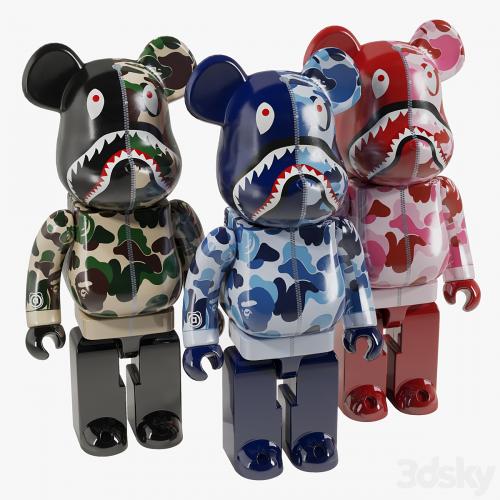 Bearbrick / Bape ABC Camo Shark