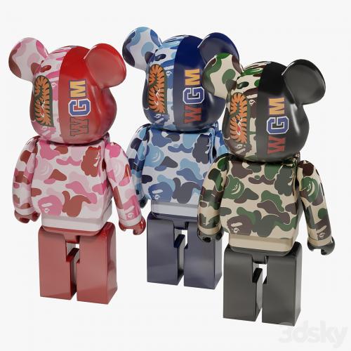 Bearbrick / Bape ABC Camo Shark