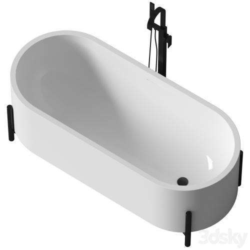 Milano Freestanding Solid Surface Bathtub by Riluxa