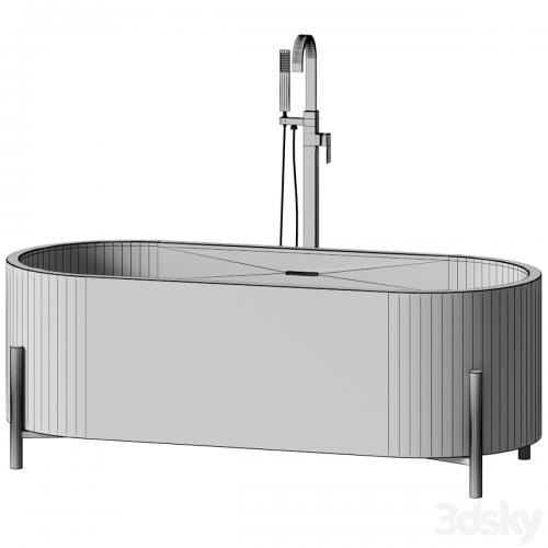 Milano Freestanding Solid Surface Bathtub by Riluxa