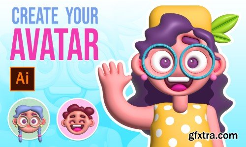 Get Crazy and Create your 3d Avatar with Adobe illustrator !