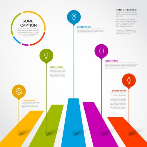 Bar Chart Infographic Layout with Droplet Pointers - 409295779