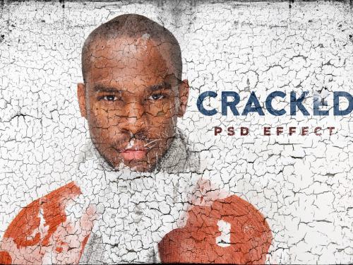 Cracked Painted Texture Mockup - 410217204