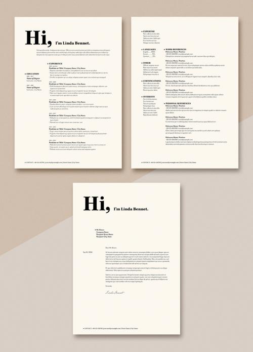 Modern Resume and Cover Letter Layout - 410472798