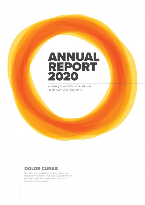 Light Annual Report Front Cover Page Layout - 410994327