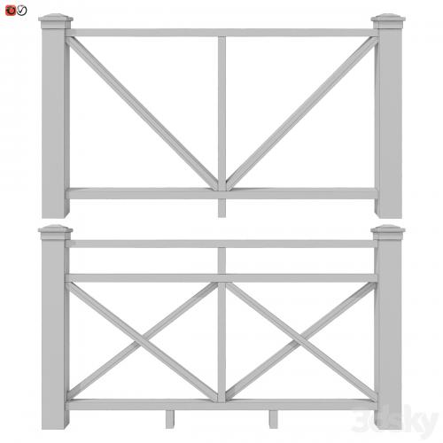 Set of handrails and terrace railing 6