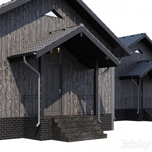 One-story wooden house