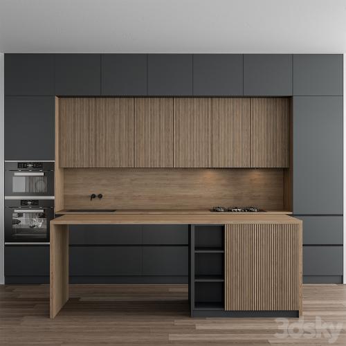 Kitchen Modern - Gray and Wood 107