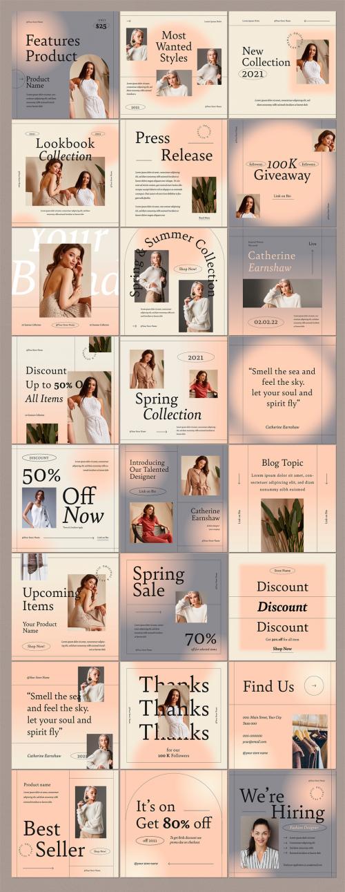 Minimalism Aesthetic Social Media Post Layout - 411949102