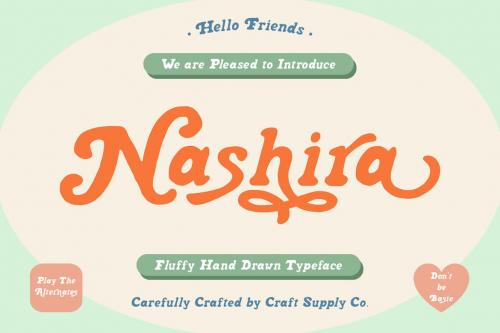 Nashira - Fluffy Hand Drawn Typeface