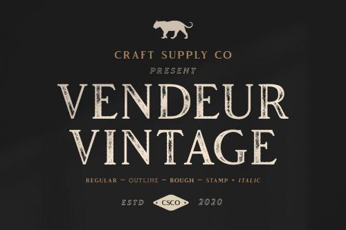 Vendeur Vintage Font Family | 8 Fonts