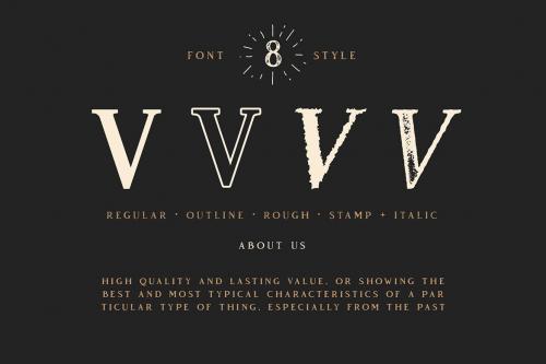 Vendeur Vintage Font Family | 8 Fonts