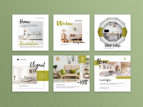 Interior Design Social Media Post Layouts - 412289046