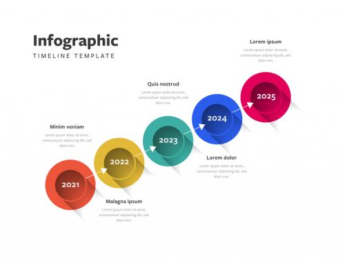 Timeline Layout with Colored Circles Design - 412300588