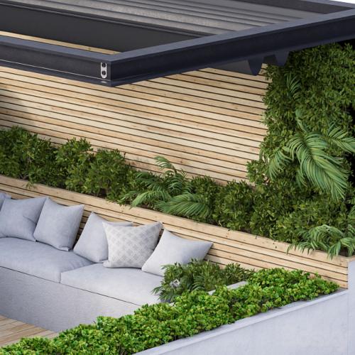 Roof Garden and Landscape Furniture with Pergola 02