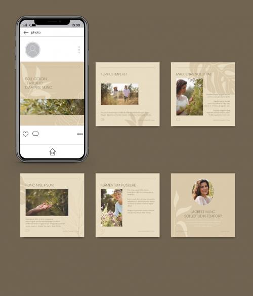 Natural Earth Colors Social Media Carousel Post Layout - 412644478