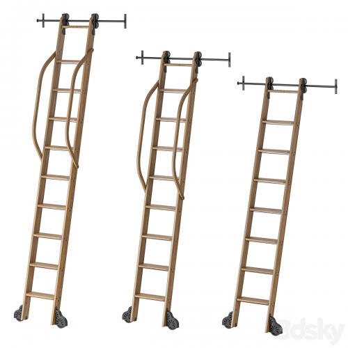 Custom Service Hardware Rolling Library Ladder