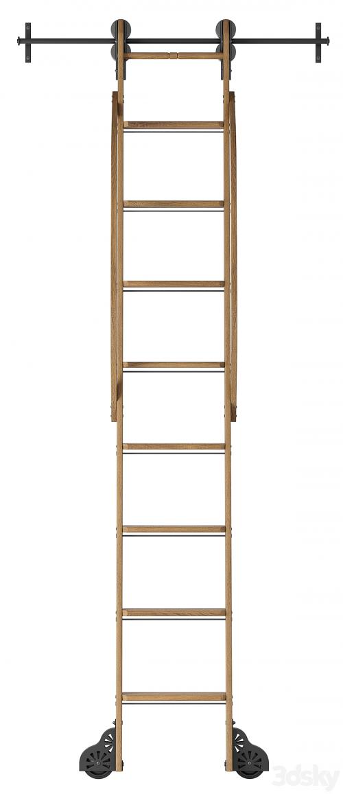 Custom Service Hardware Rolling Library Ladder