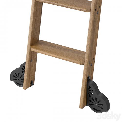 Custom Service Hardware Rolling Library Ladder