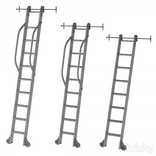 Custom Service Hardware Rolling Library Ladder