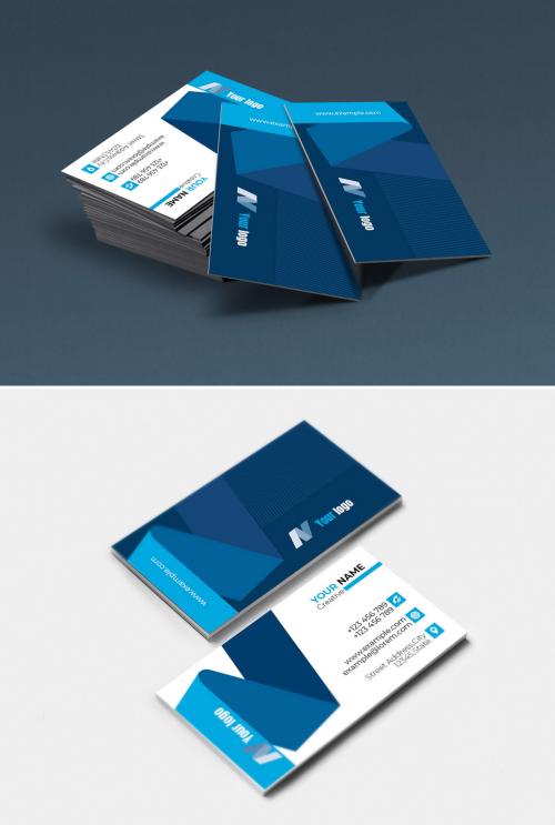 Clean Business Card Layout - 412649127