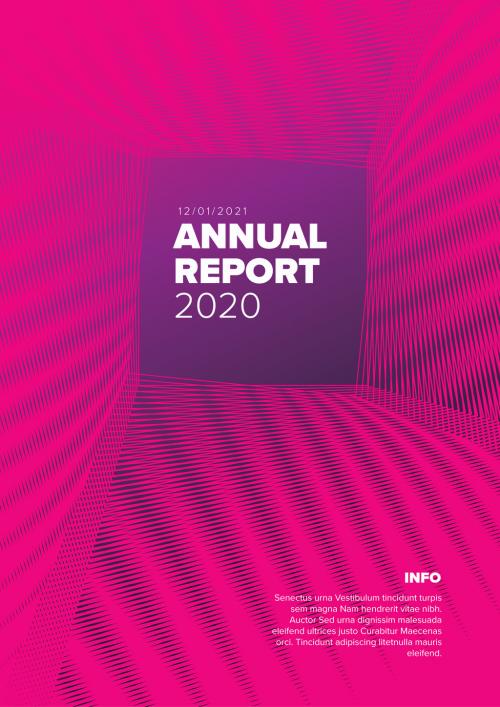 Purple Annual Report Front Cover Page Layout - 412671104