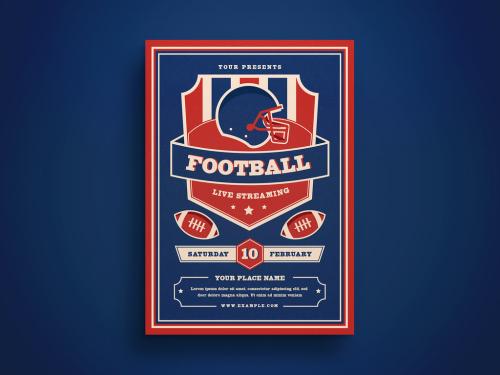 Football Live Streaming Flyer Layout - 412945000