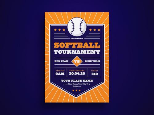 Softball Tournament Flyer Layout - 412945157