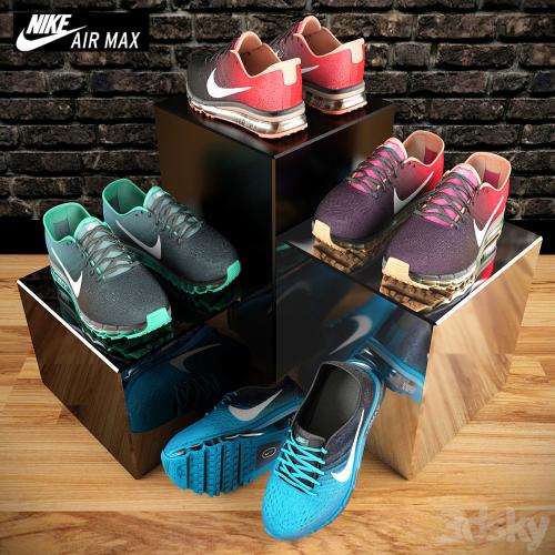 Low poly sneakers Nike Air Max